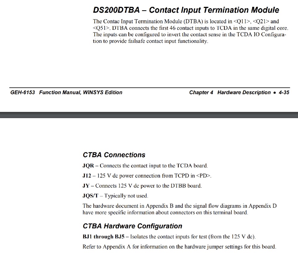 First Page Image of DS200DTBAG1 Data Sheet GEH-6153.pdf